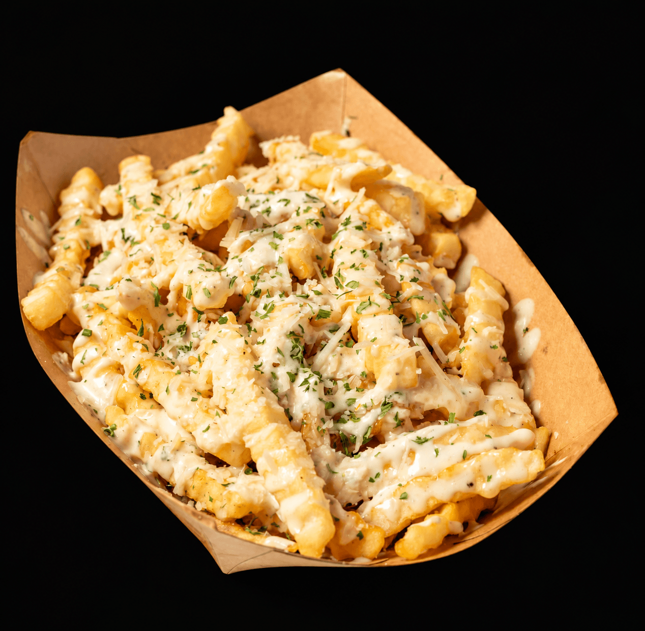 Proper Burger truffle fries with aioli, parmesan and herbs.